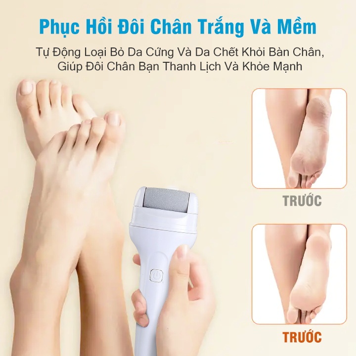 Máy Chà Gót Chân Tẩy Tế Bào Chết Tự Động Tại Nhà 2 Đầu Mài Dụng Cụ Chà Gót Chân Chuyên Dụng Chết An Toàn