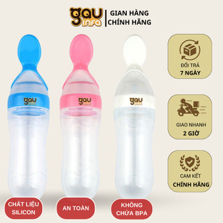 Bình thìa ăn dặm silicone Gauinfa cho bé có vạch chia ml,bón cháo, đút bột ,uống sữa dung tích 120ml