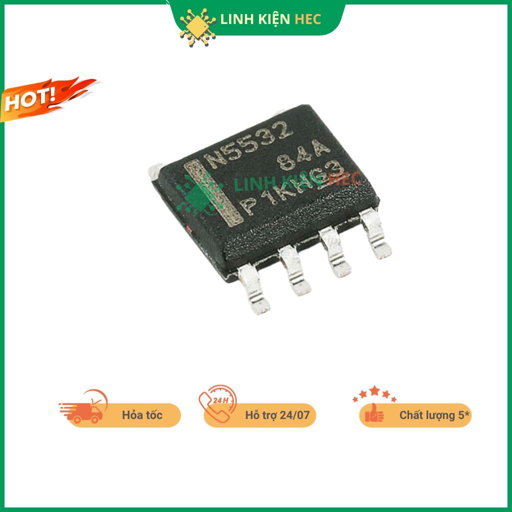 IC NE5532DR SOP-8 chính hãng TI đảm bảo chất lượng linhkienhec