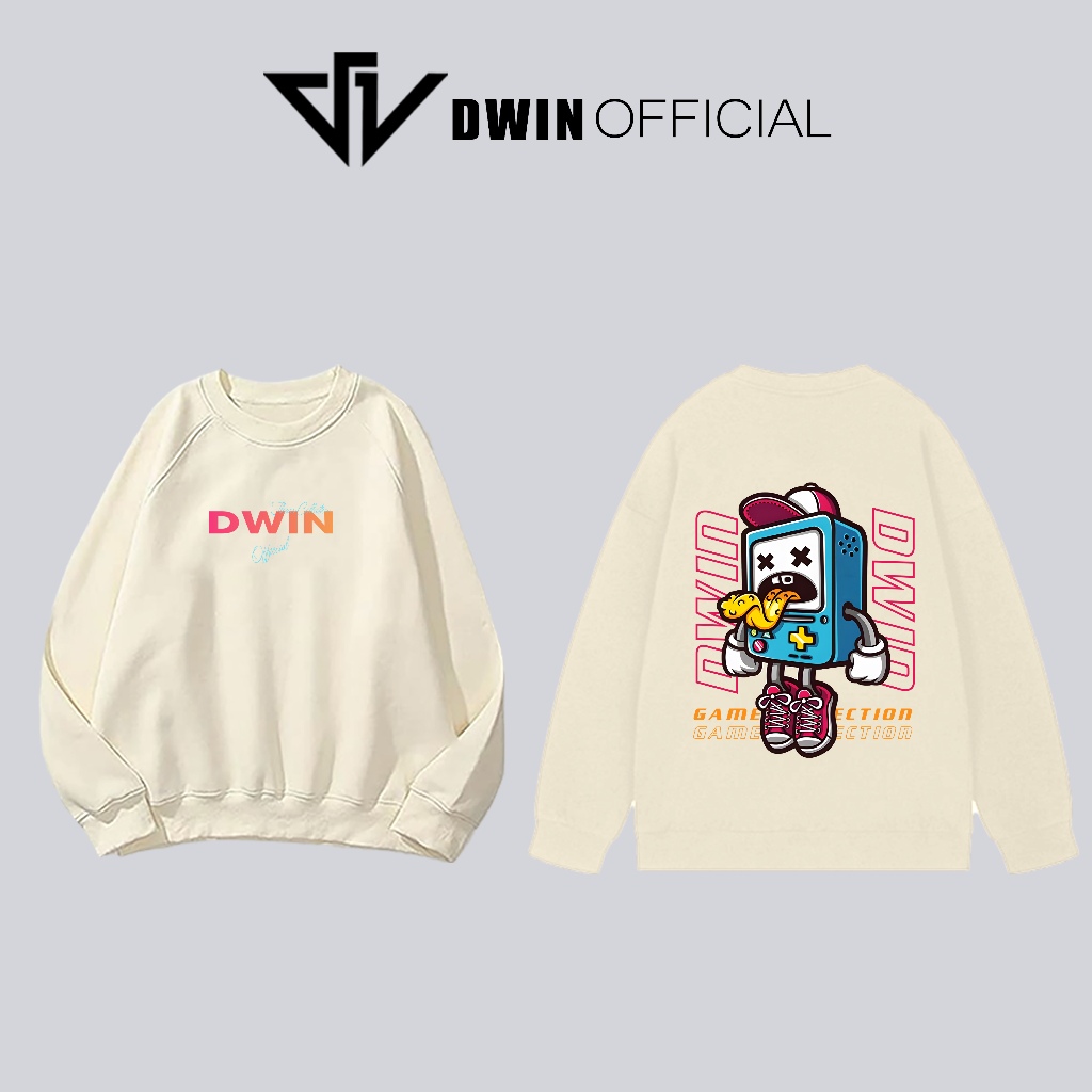 Áo sweater nỉ Games unisex DWIN basic nam nữ form rộng oversize local brand SP00098