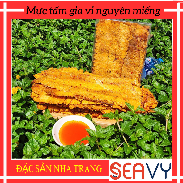 Mực cán tẩm gia vị Nha Trang loại dày cơm, dai, cay nhẹ, gói 500 gram  -Seavy