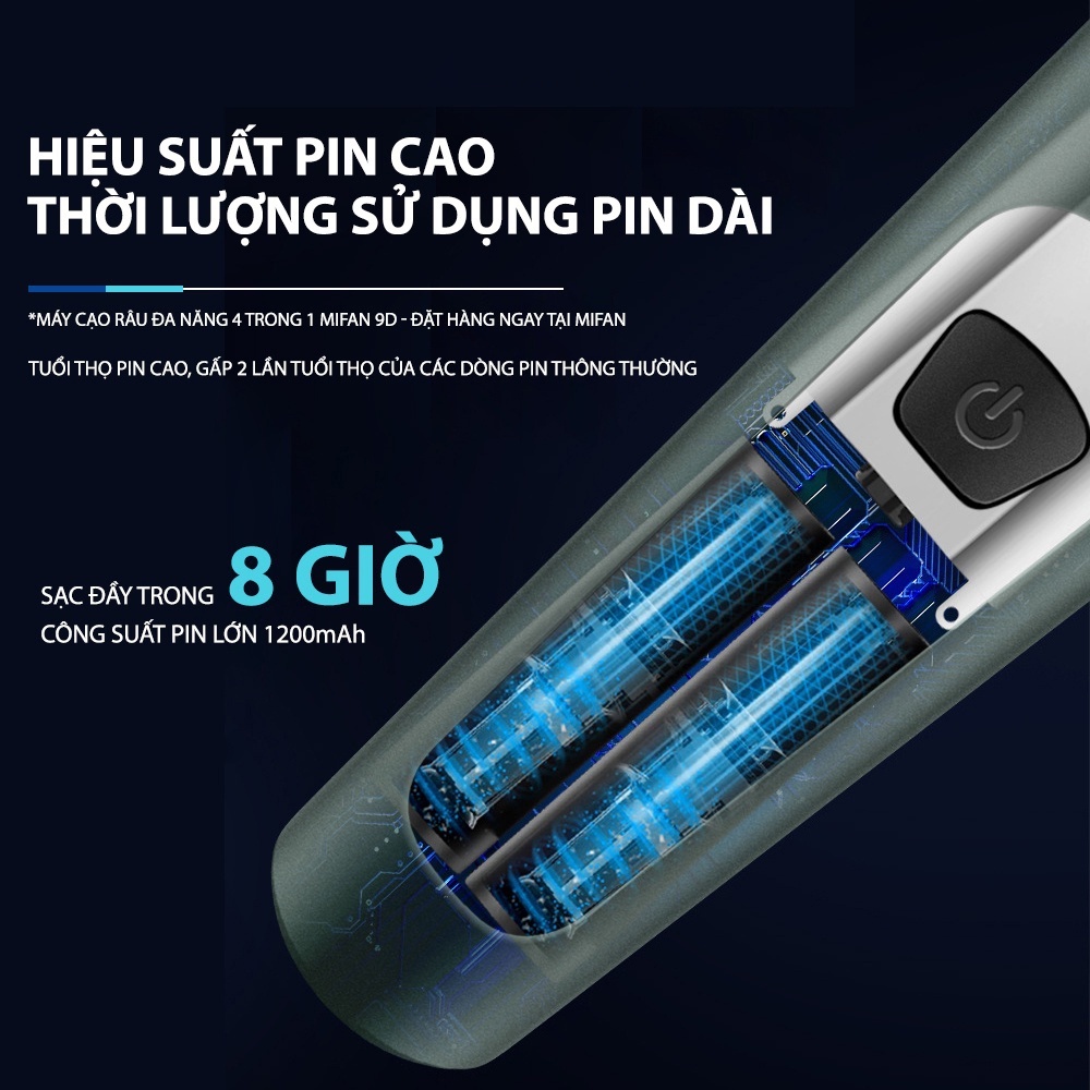 Máy cạo râu nam Shaver 9D 4in1 kiêm tỉa lông mũi cao cấp, 3 lưỡi dao kép, công nghệ chống nước IPX7 bảo hành 12 tháng