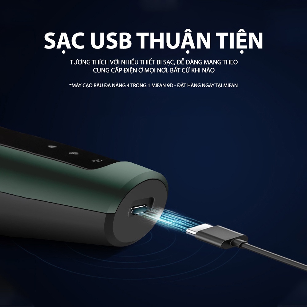 Máy cạo râu nam Shaver 9D 4in1 kiêm tỉa lông mũi cao cấp, 3 lưỡi dao kép, công nghệ chống nước IPX7 bảo hành 12 tháng