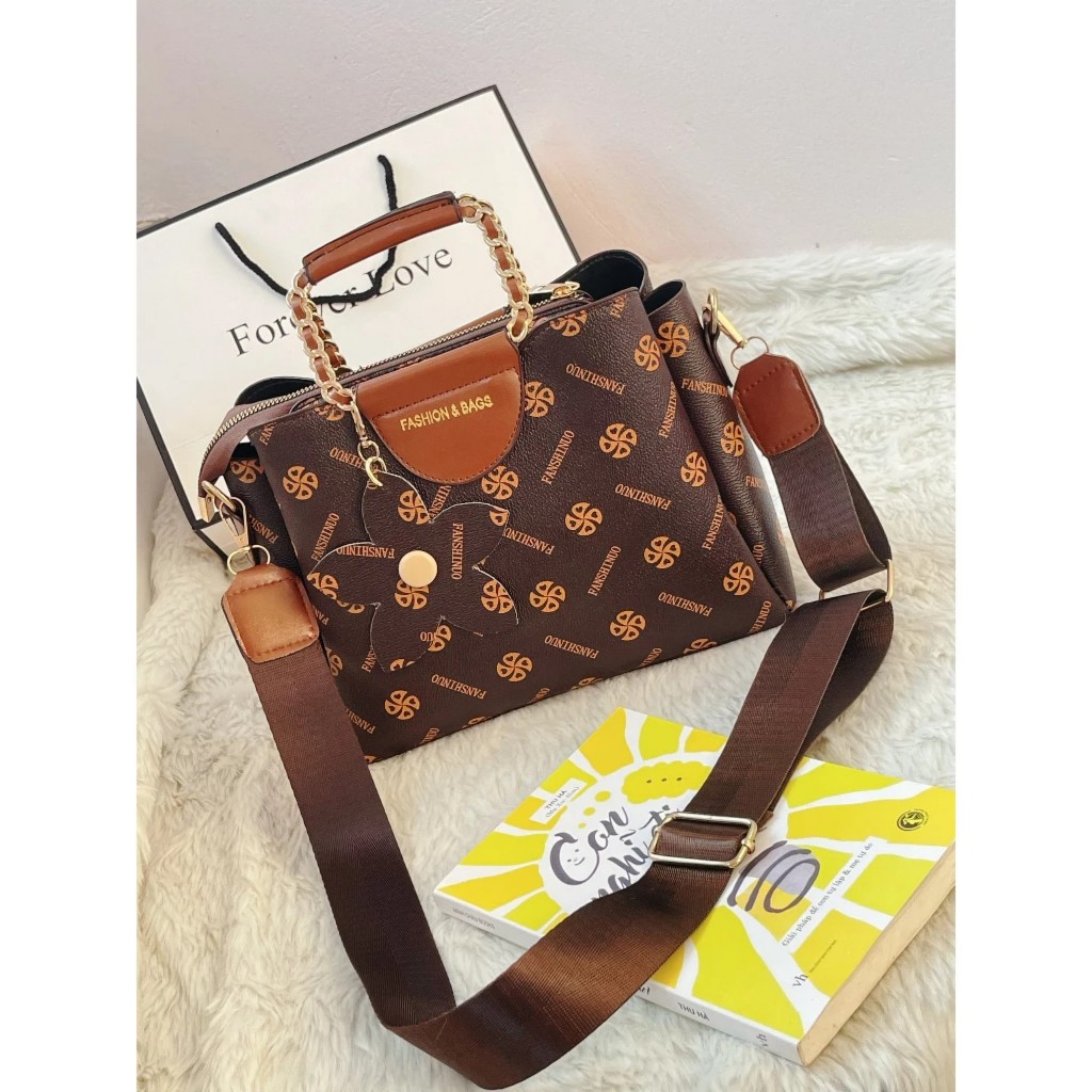 Túi Xách Đeo Chéo Nữ Đeo Vai Da trơn Phong Cách thanh lịch trẻ trung