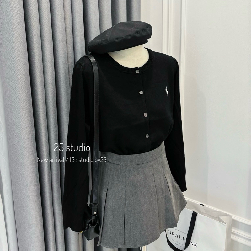 ÁO CARDIGAN LEN LOGO NGỰA THÊU | STUDIOBY25