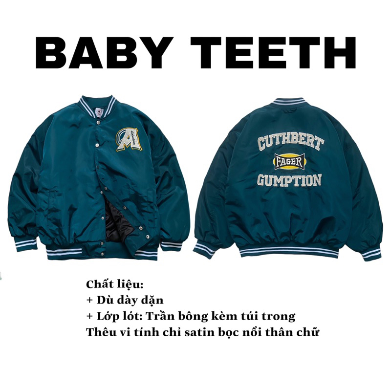 Áo khoác bomber bóng chày phao FAGER