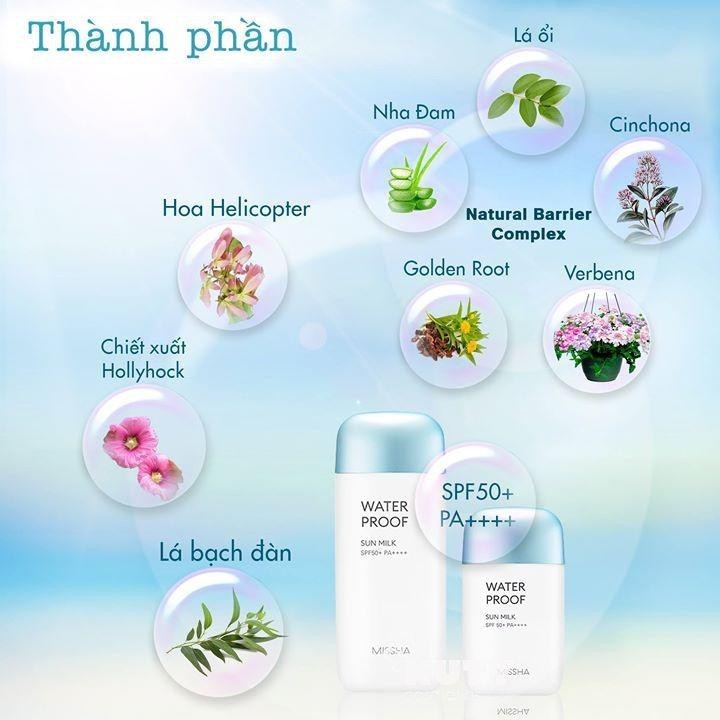 KEM Chống Nắng Missha Nâng Tông Da SPF50+ PA++++ 70ml All Around Safe Block Velvet Finish Sun Milk - Anminii Cosmetics