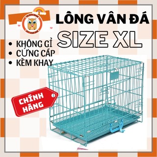 lồng sắt thép vân đá dành cho chó, mèo size XL