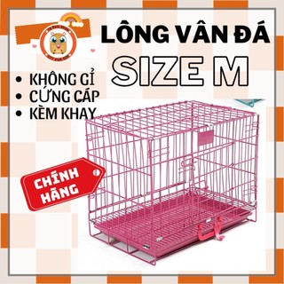 lồng sắt thép vân đá dành cho thỏ, bọ, chó, mèo size M
