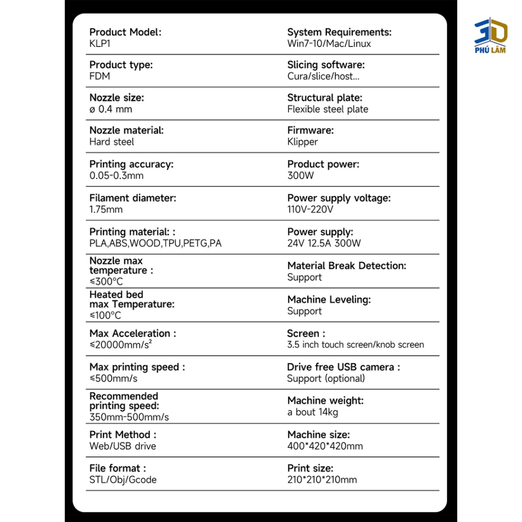 Máy in3D Kingroon KLP1 -  máy in core XY rẻ nhất hiện tại