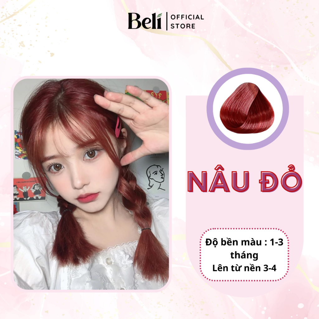 Thuốc Nhuộm Tóc KOOLPRO Màu NÂU ĐỎ Không Cần Tẩy N059 - Tuýp 100g - Beli Official Store