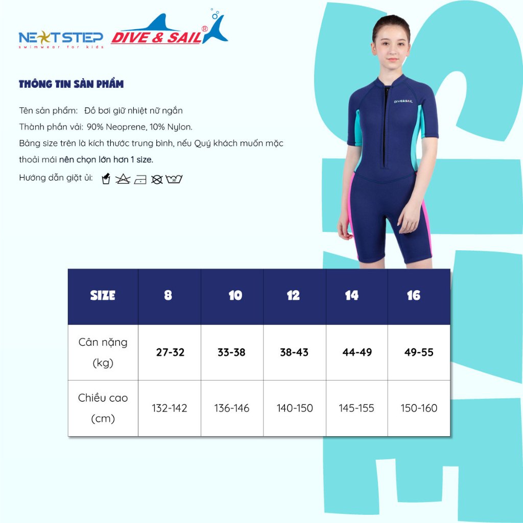 Đồ bơi giữ nhiệt chống tia UV chống thấm nước chất liệu cao su Neoprene dày 2.5mm giữ ấm chống nắng hiệu quả