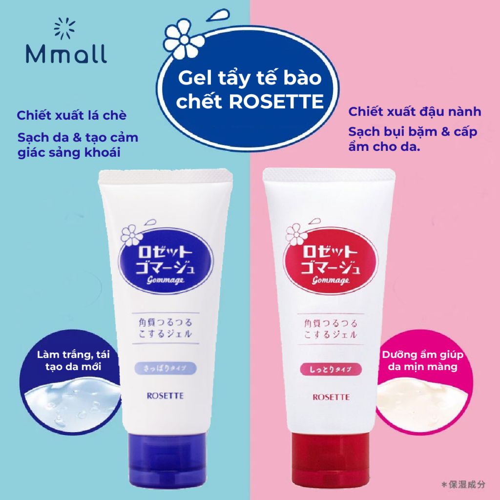 Gel tẩy tế bào chết Rosette Peeling Gel từ AHA trái cây tự nhiên Nhật Bản  - Bahachiha