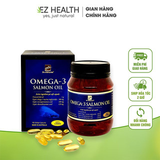 Viên dầu cá Hồi Úc Dr Natural Omega 3 Salmon Oil cung cấp Omega 3 giúp bổ não, sáng mắt, giảm mỡ máu, xơ vữa động mạch