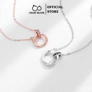 Dây chuyền bạc cặp đôi CHLOE SILVER bạc Ý 925 thiết kế hình nhẫn Mobius tượng trưng cho tình yêu vĩnh hằng.