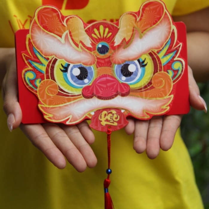 Lì xì Tết 2 ngăn 5 ngăn mẫu Rồng may mắn tài lộc mới 2024