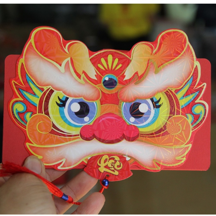 Lì xì Tết 2 ngăn 5 ngăn mẫu Rồng may mắn tài lộc mới 2024