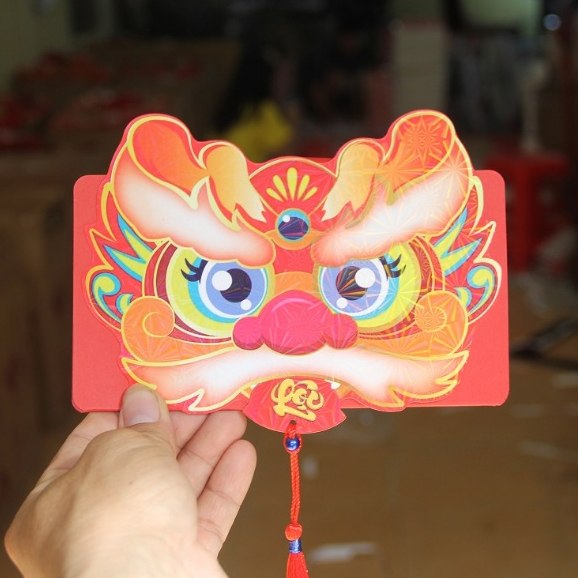 Lì xì Tết 2 ngăn 5 ngăn mẫu Rồng may mắn tài lộc mới 2024