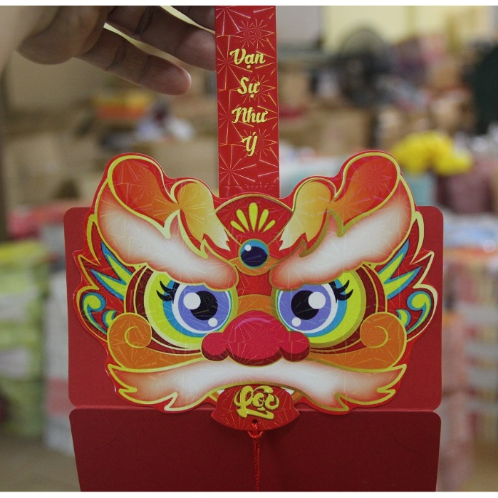 Lì xì Tết 2 ngăn 5 ngăn mẫu Rồng may mắn tài lộc mới 2024