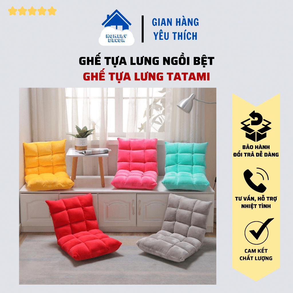 🚛FREESHIP 🆓 Ghế Lười Tatami 5 Cấp Độ Gập - Ghế Bệt Tựa Lưng Nhập Khẩu Cao Cấp