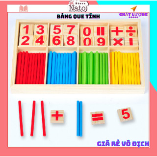 Bảng que tính học toán cho bé, bảng tính toán học gỗ - đồ chơi toán học- đồ dùng học tập cho bé