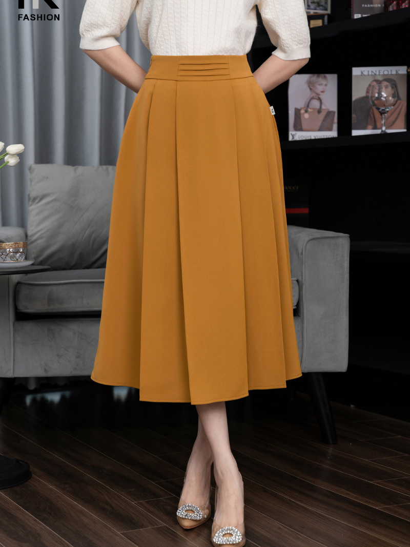 Chân Váy Xòe NKCV2309001 NK FASHION Kiểu Dáng Trẻ Trung Thanh Lịch Chất Vải Nhập Hàn Cao Cấp, Tôn Dáng