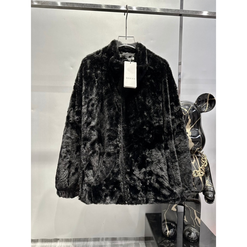 Áo khoác nam nữ lông đen có mũ và không có mũ 2 lớp