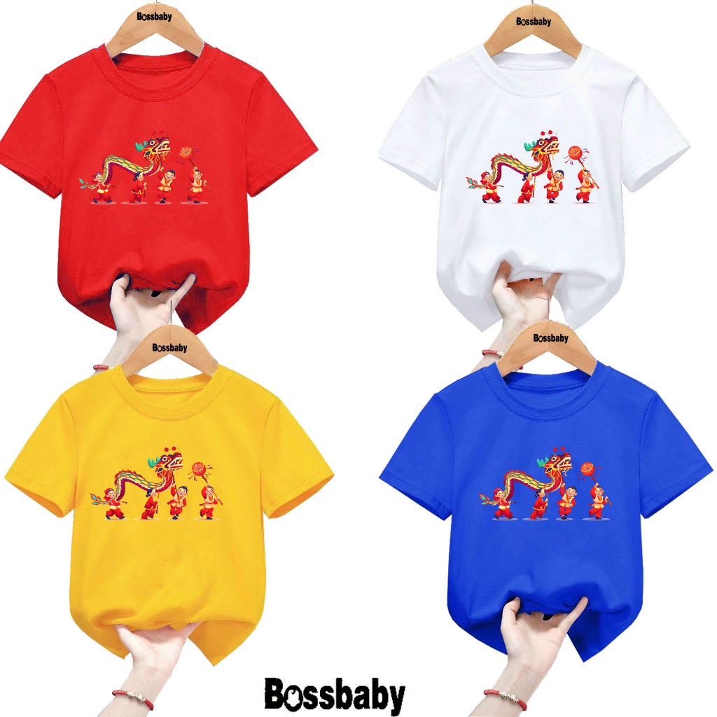 Áo thun tết bé trai bé gái hinh têt cho bé từ 6kg-30kg.AT30.