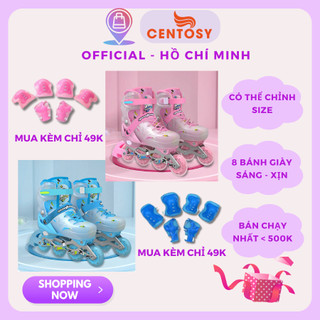  Giày Trượt Patin Trẻ Em Centosy Baby Có 8 Bánh Đèn Sáng Giày Patin Trẻ Ẻm Form Nhựa Giá Rẻ Tăng 3 Size Cho Bé Sử Dụng 