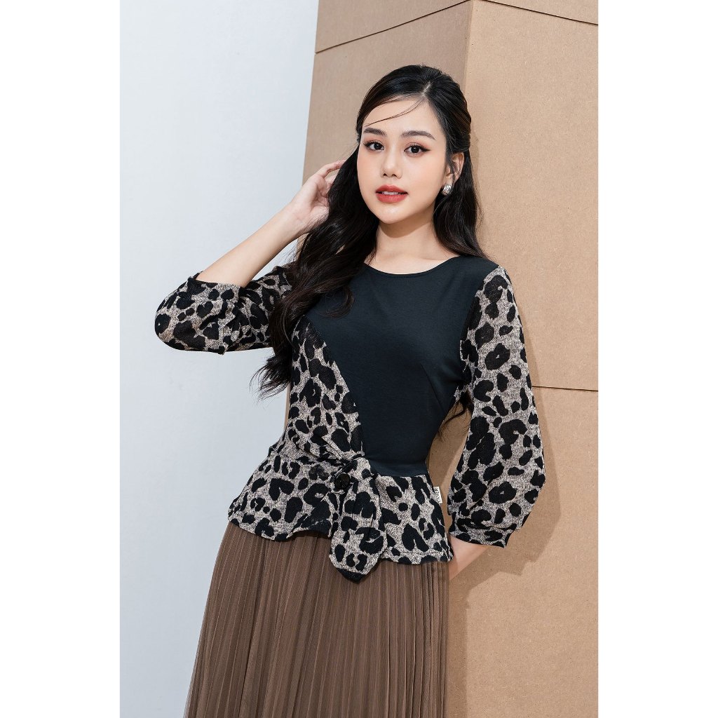 Áo len nữ phối peplum LAMER L61W22T048