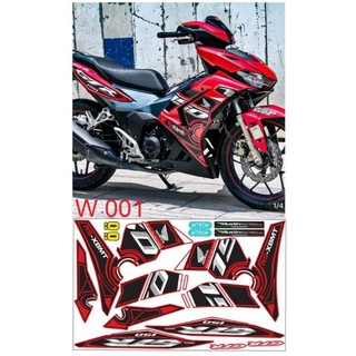 Tem rời dán xe winner x v3 đỏ