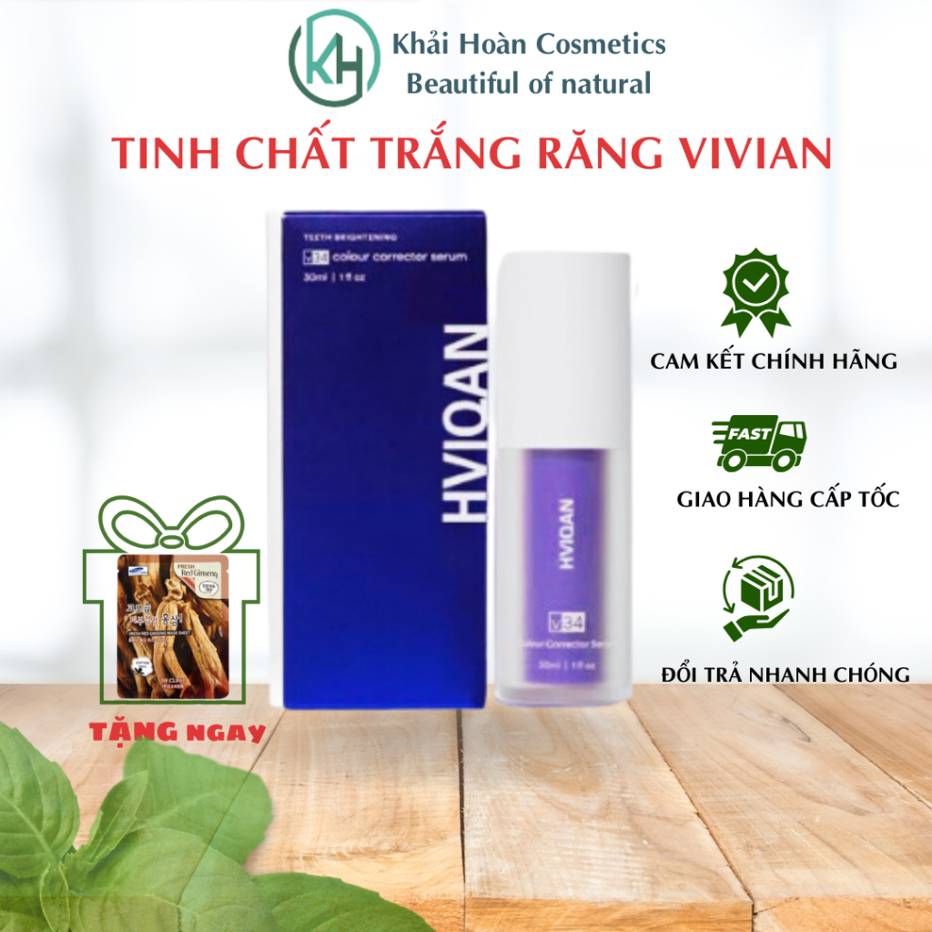 Tinh chất trắng răng VIVIAN, Serum trắng răng VIVIAN giúp trắng răng tự nhiên, an toàn, không gây ê buốt cho răng
