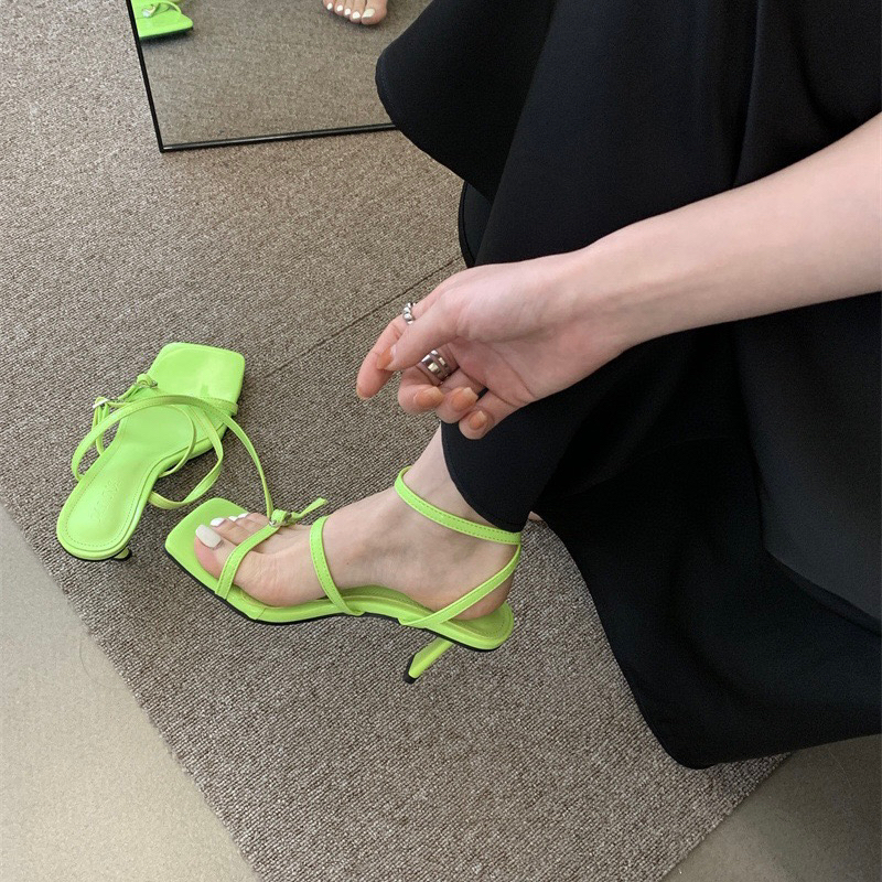 Sandal Cao Gót Quai Mảnh Mina