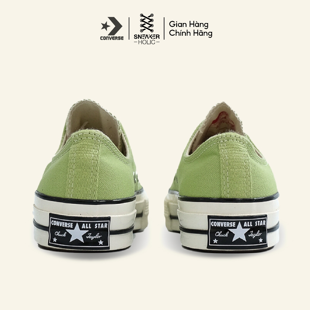 Giày Sneaker Nam Nữ CONVERSE Chuck 1970s Vintage Canvas Low Vitality Green - A04587C - Cổ Thấp Xanh, Thời Trang Unisex