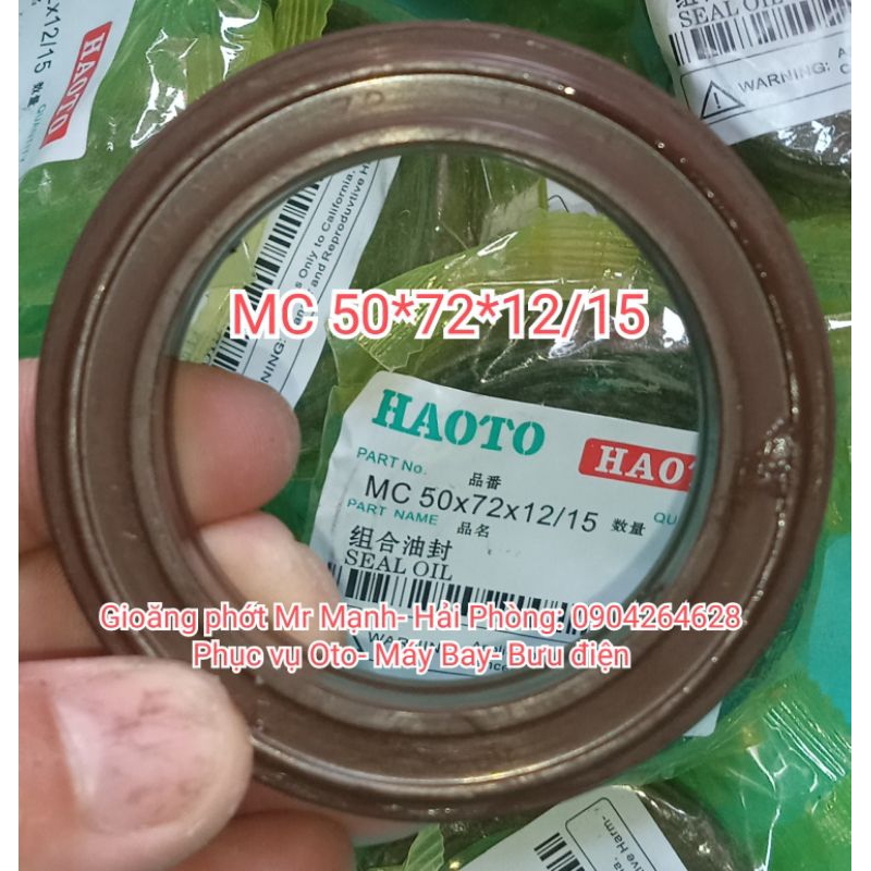 Phớt máy cày, máy gặt 50*72*12/15, 50x72x12/15