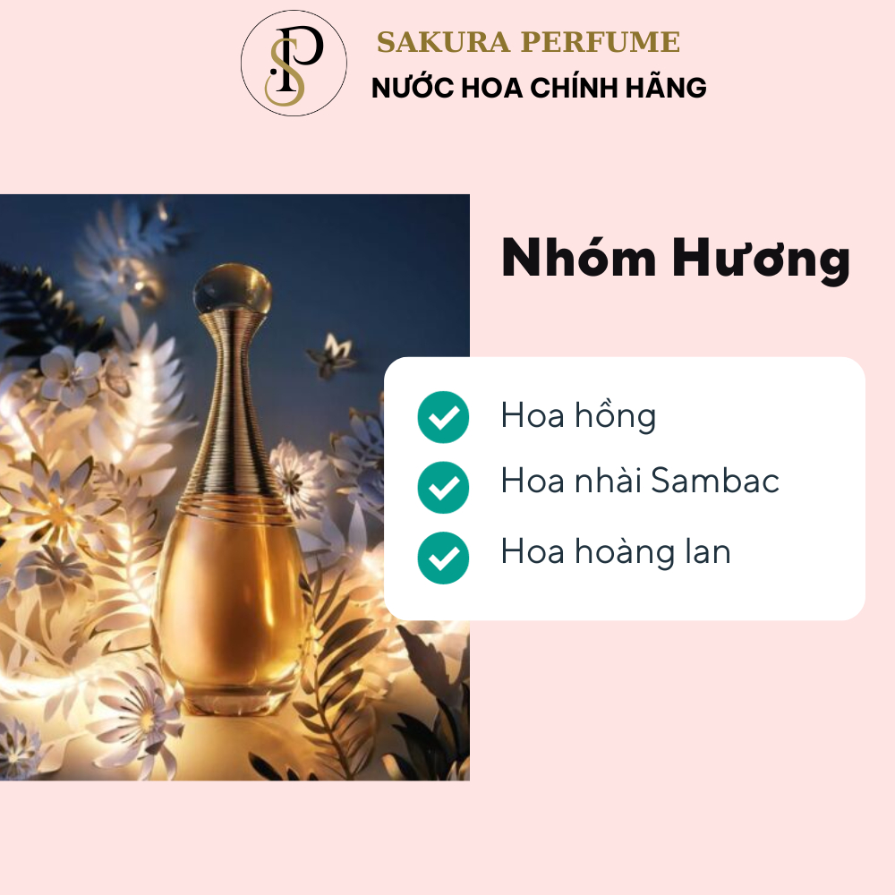 Nước hoa nữ Dior Jadore J'adore EDP chiết 10ml chính hãng hương thơm quyến rũ nhẹ nhàng say đắm | Sakura Perfume