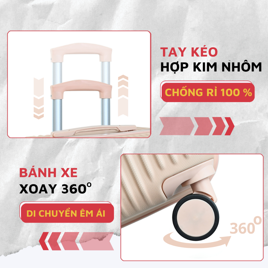 Vali kéo du lịch Kingsun KS155/T01 Size 20/24 Bảo Hành 5 Năm