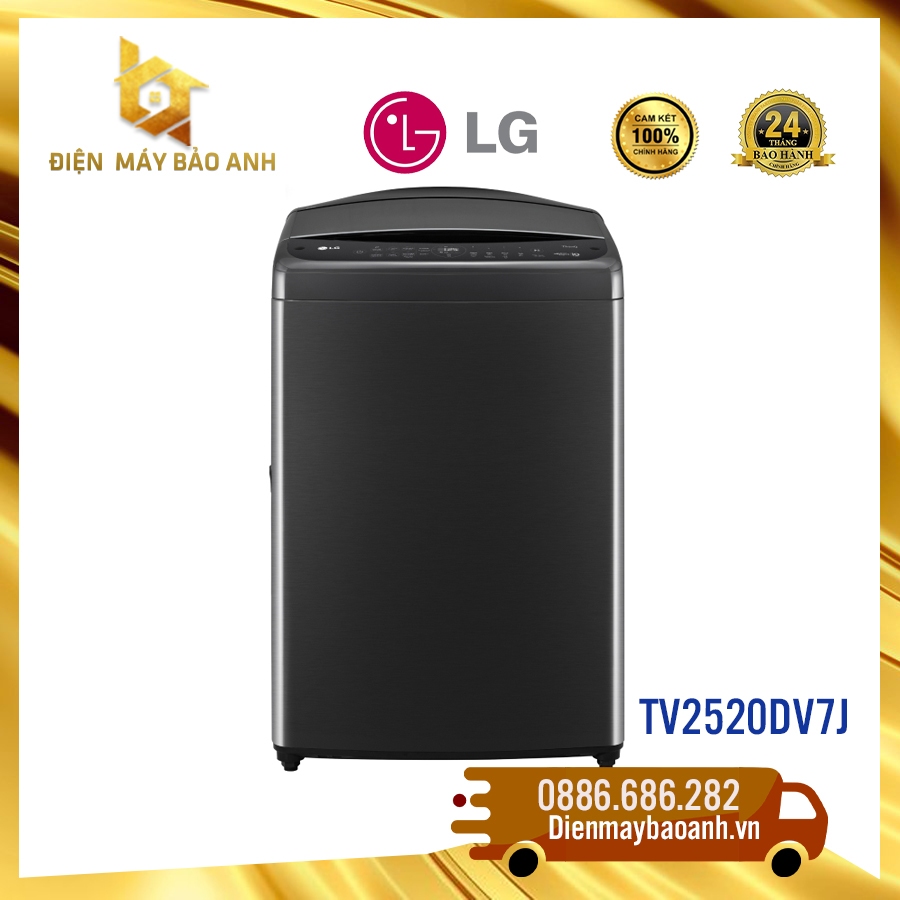 Máy giặt LG TV2520DV7J 20kg cửa trên, màu đen – Model 2023, bảo hành chính hãng 24 tháng