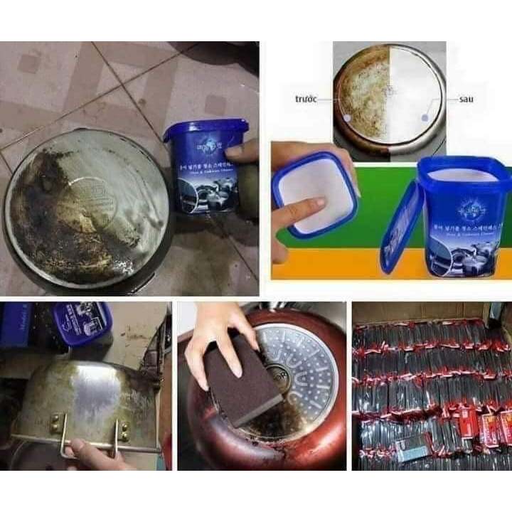Bột Tẩy Rửa Xoong Nồi Hàn Quốc, Vệ Sinh Nhà Bếp Đa Năng Sạch Sẽ - Trọng Lượng 500g 1 Hộp