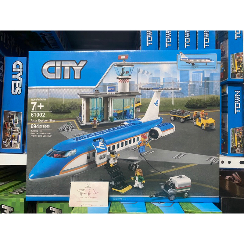 Đồ chơi lắp ráp 61102 0104 T19052 19052 02043 Mô hình sân bay máy bay thành phố