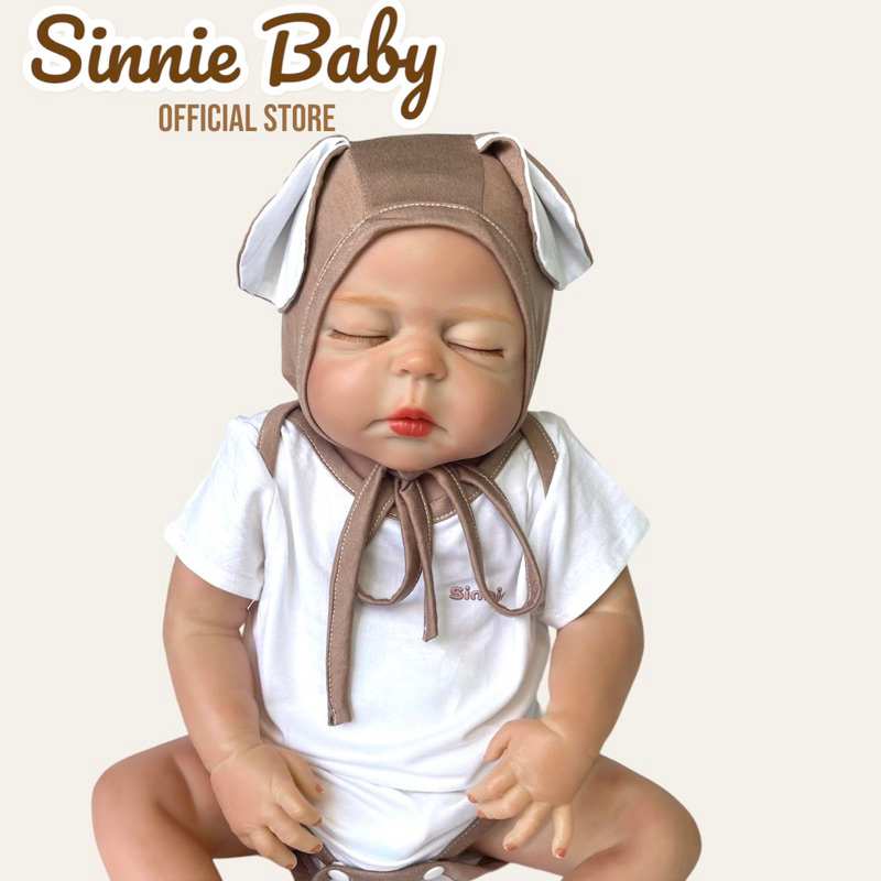 Bodysuit và mũ tai gấu cho bé Sinnie, cam kết ảnh thật, bodysuit lễ hội vải cotton lụa siêu mềm mát