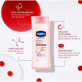 Sữa dưỡng thể vaseline perfect youth ngăn ngừa lão hoá 10in1 100ml
