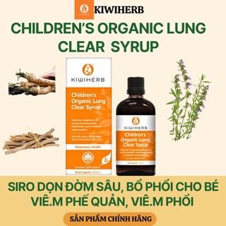   DATE 2027  CHÍNH HÃNG Siro Kiwiherb Children's Organic Lung Clear Syrup 100ml cho bé từ sơ sinh 