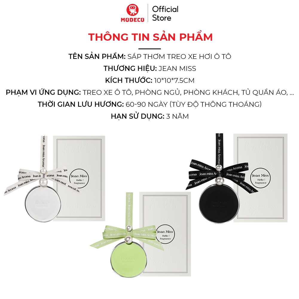 Sáp Thơm Ô Tô, Phòng Ngủ, Phòng Khách, Tủ quần áo, Nhà Vệ Sinh. Khử Mùi Hôi Ẩm Mốc, Lưu Hương Lâu Dài 90 Ngày - Modeco