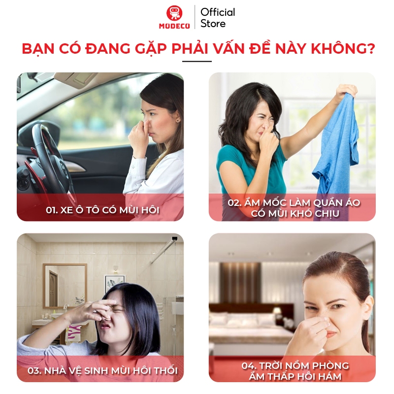 Sáp Thơm Ô Tô, Phòng Ngủ, Phòng Khách, Tủ quần áo, Nhà Vệ Sinh. Khử Mùi Hôi Ẩm Mốc, Lưu Hương Lâu Dài 90 Ngày - Modeco