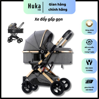 Xe đẩy cho bé, Xe đẩy gấp gọn cao cấp đa chức năng, Xe nôi đa năng cho bé thép carbon cao cấp.