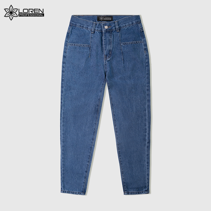 Quần jean baggy LOREN trơn kiểu túi B51038