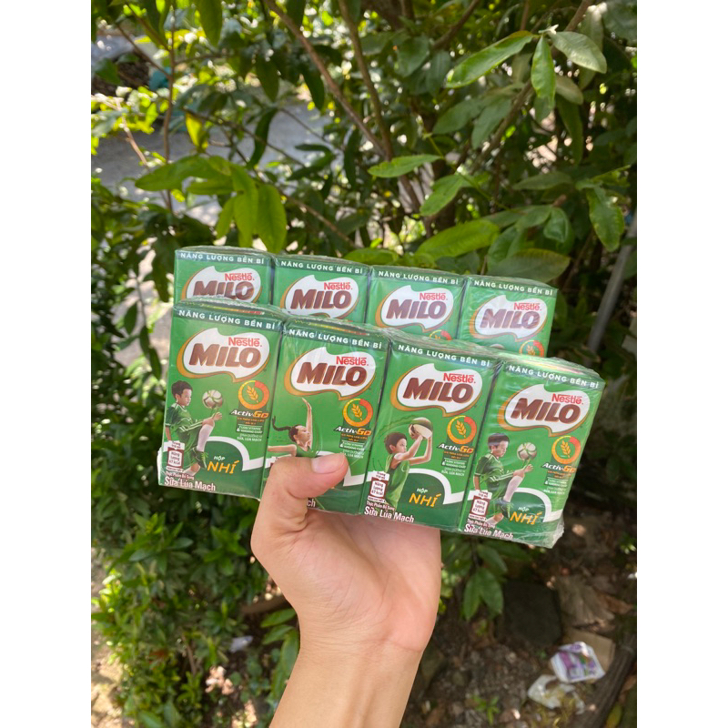 2 lốc sữa milo lúa mạch 110ml hộp giấy
