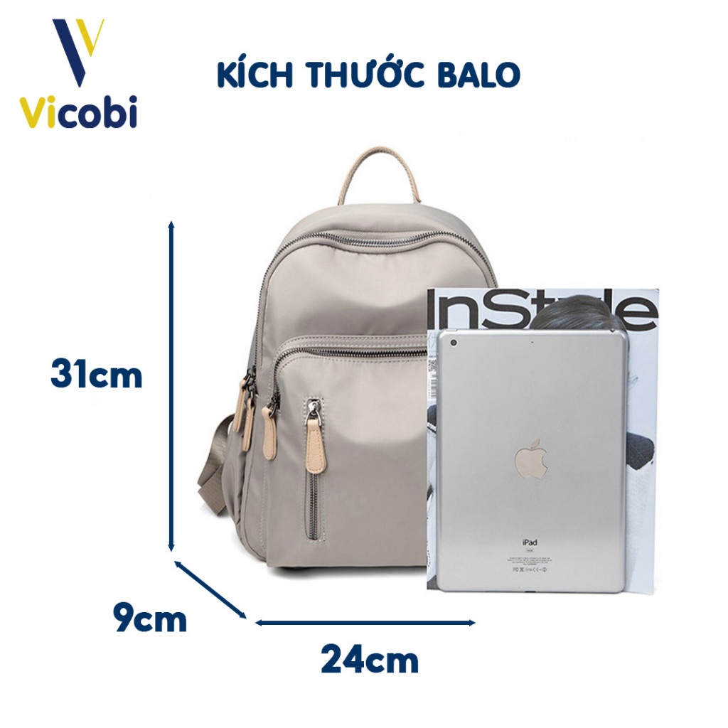 Balo nữ vải Oxford Bally Vicobi B5, loại nhỏ gọn tiện dụng.