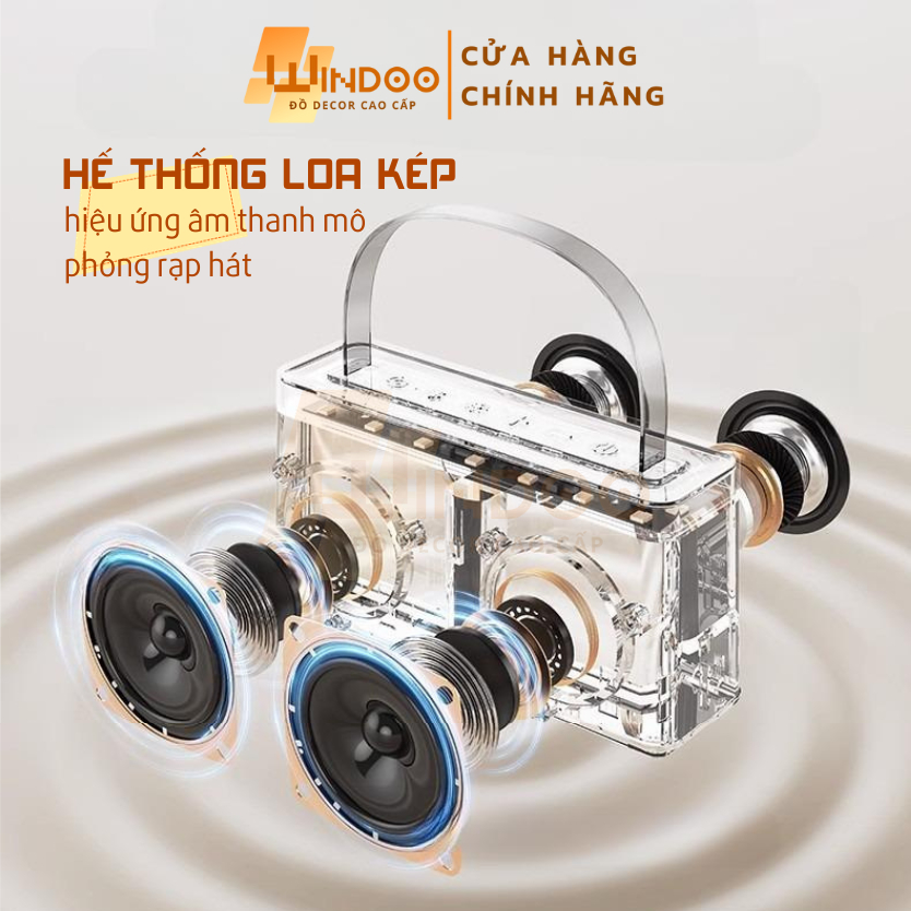 Loa bluetooth karaoke công suất lớn, loa hát karaoke âm thanh chất lượng bassh mạnh siêu trầm WINDOO WD83